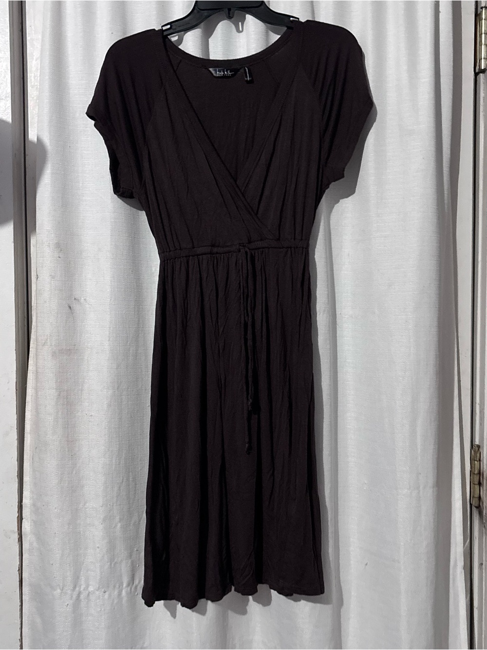 Nicole Miller New York Brown Wrap Front Dress